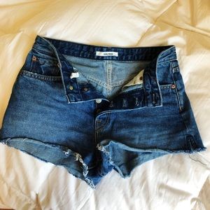 GRLFRND blue jean shorts in style CINDY